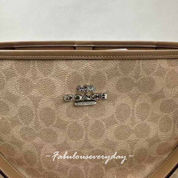 Coach City Large Bucket Bag Crossbody In Signature Canvas CT802 Sand/Taupe NWT - Picture 7 of 11
